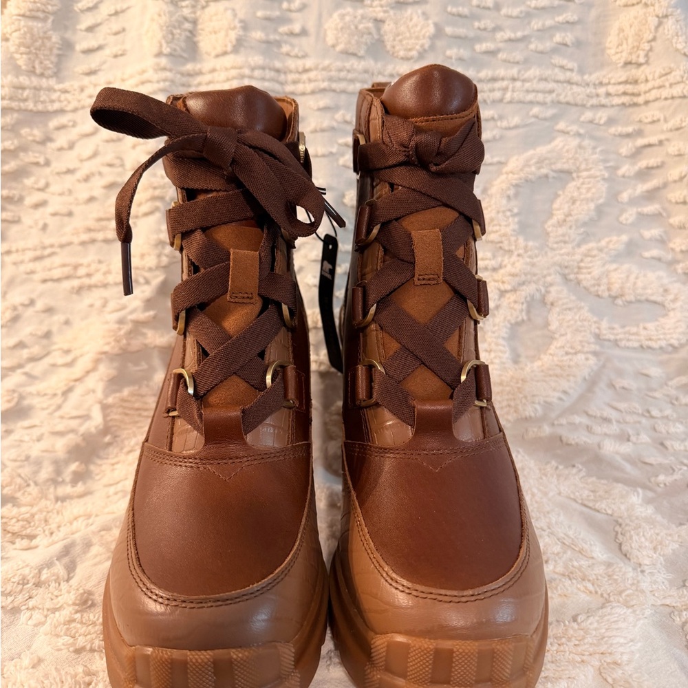 Sorel Brown Lace-Up Platform Boots #557 - Picture 2 of 9